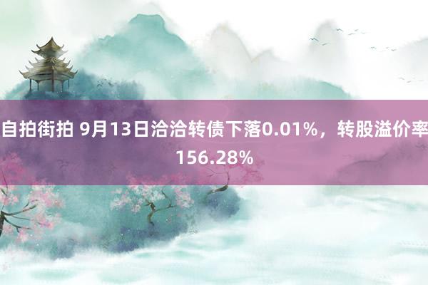 自拍街拍 9月13日洽洽转债下落0.01%，转股溢价率156.28%