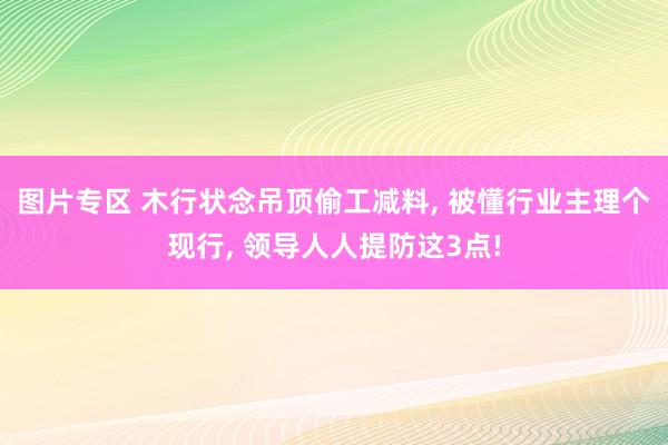 图片专区 木行状念吊顶偷工减料， 被懂行业主理个现行， 领导人人提防这3点!