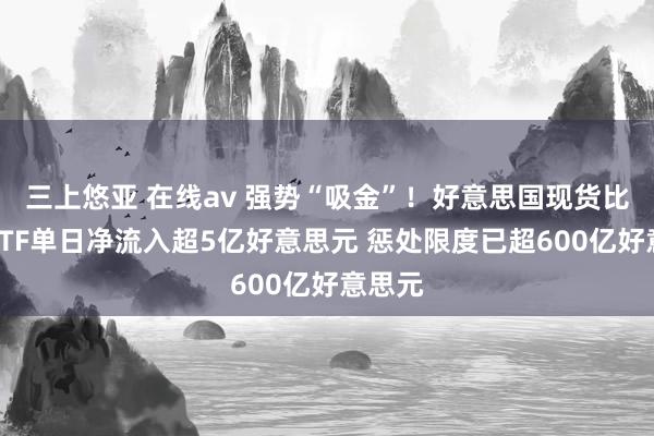 三上悠亚 在线av 强势“吸金”！好意思国现货比特币ETF单日净流入超5亿好意思元 惩处限度已超600亿好意思元