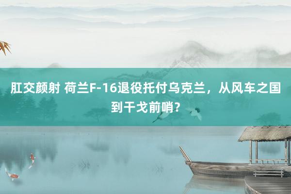 肛交颜射 荷兰F-16退役托付乌克兰，从风车之国到干戈前哨？