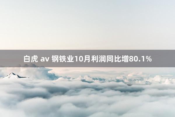 白虎 av 钢铁业10月利润同比增80.1%