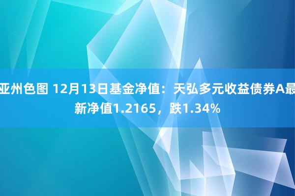 亚州色图 12月13日基金净值：天弘多元收益债券A最新净值1.2165，跌1.34%