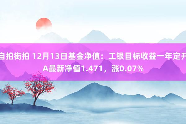 自拍街拍 12月13日基金净值：工银目标收益一年定开A最新净值1.471，涨0.07%