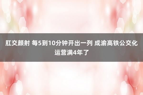 肛交颜射 每5到10分钟开出一列 成渝高铁公交化运营满4年了