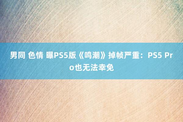 男同 色情 曝PS5版《鸣潮》掉帧严重：PS5 Pro也无法幸免