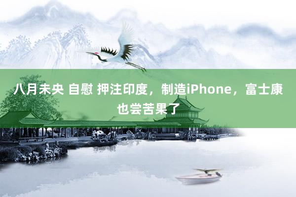 八月未央 自慰 押注印度，制造iPhone，富士康也尝苦果了