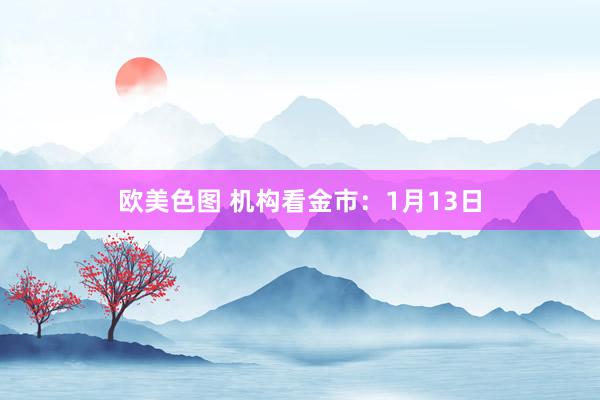 欧美色图 机构看金市：1月13日