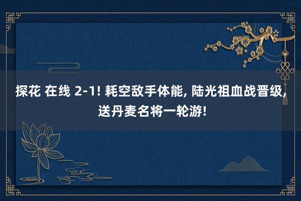 探花 在线 2-1! 耗空敌手体能， 陆光祖血战晋级， 送丹麦名将一轮游!